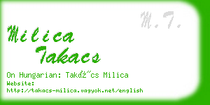 milica takacs business card